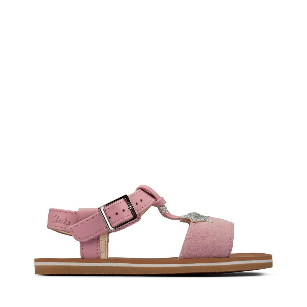 Clarks Finch Summer Ni a Descuento Sandalias Clarks Rosas Claro